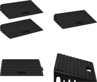 Zdjęcie produktu dla vidaXL Rampy krawężnikowe 2 szt. 50x30x11 cm gumowe - Rampa krawężnikowa - Rampy krawężnikowe - Rampy drogowe - Rampy drogowe