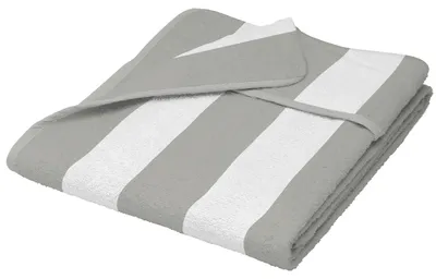 Produktbild von Beautissu Handtuch Cassiss 200x75cm Grau-Weiß-gestreift