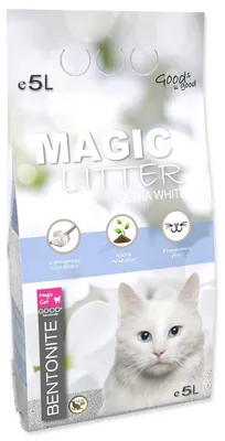 Obrázek produktu pro Kočkolit Magic Litter Bentonite Ultra White 5l/4,4kg