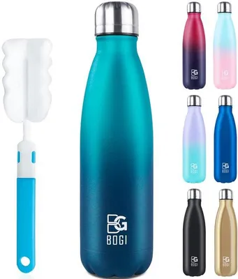 Produktbild von Edelstahl-Thermosflasche 750ml dunkelblau isoliert BPA-frei