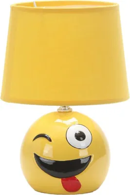 Image de Luxe - Lampe à poser Kids - Jaune - Rire - H26xØ18 - culot E14 - Céramique