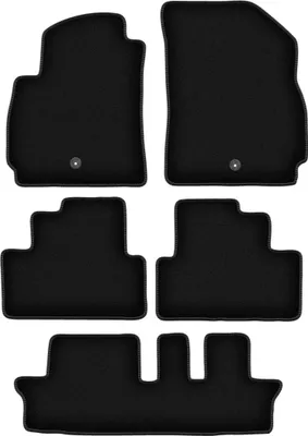 Immagine prodotto di Tappetini in velluto per CHevrolet Orlando I (2011-2015, 7 posti) neri, set 5 pz, con fissaggi
