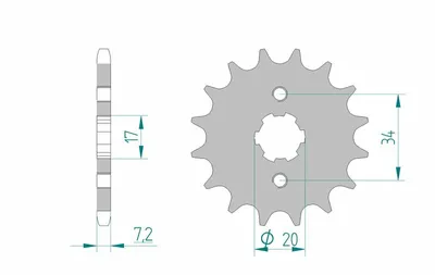 Immagine prodotto di Ingranaggio Anteriore Per Moto, In Acciaio