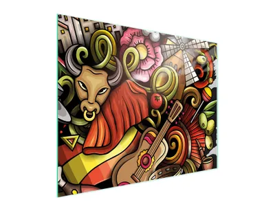 Produktbild von Zeitloses hygienisches Glas-Schneidebrett 52x40 cm hitzebeständig