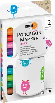 Zdjęcie produktu dla KREUL 16350 KREUL Marker do porcelany, średni „Junior”, zestaw 12 sztuk