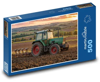 Obrázok produktu pre Puzzle 500 Traktor v kopcovitej krajine - martinpuzzle
