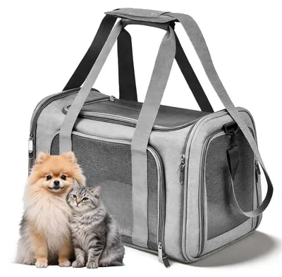 Transporttasche für Katzen & Hunde, faltbar, 45x30x30 cm, atmungsaktiv