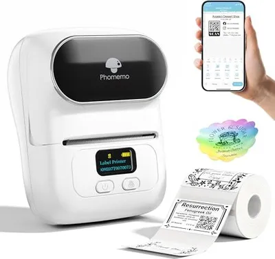 Produktbild von PHOMEMO M110 Labeldrucker - Wärme, tragbarer Drucker, Bluetooth -Verbindung, geeignetes Büro, Barcode -QR -Code, Transport, Kabel, Einzelhandel, 1 40