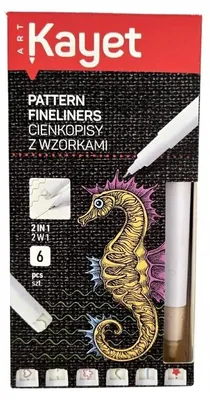 Image de Kayet Fineliner à Motifs Double Pointe 6 Pièces