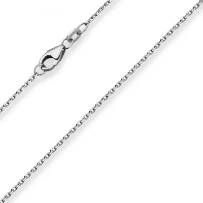 Produktbild von 1,3mm Ankerkette diamantiert Kette Collier Halskette aus 750 Gold Weißgold 42cm