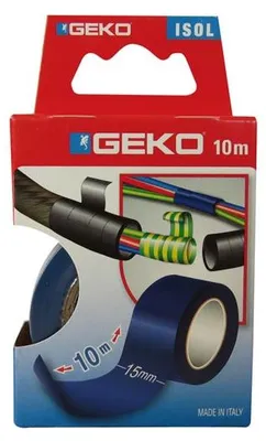 Image de Ruban isolant 15 mm x 10 m bleu - Geko
