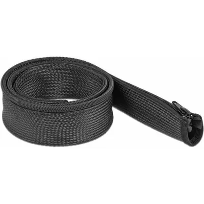 Produktbild von Delock Geflechtschlauch mit Reißverschluss hitzebeständig 1 m x 50 mm schwarz