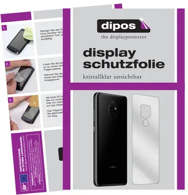 Produktbild von 2x Schutzfolie für Huawei Mate 20 Rückseite klar Displayschutzfolie Display