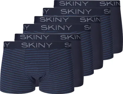 Produktbild von Skiny 6er Pack Baumwolle Retro Short / Pant Körpernaher Passform, Weicher Bundgummi mit Logo, Baumwolle mit Stretchanteil