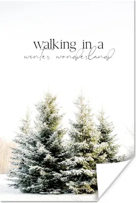 Produktbild von MuchoWow® Poster Weihnachtsbaum - Schnee - Winter 80x120 cm - Papierdruck
