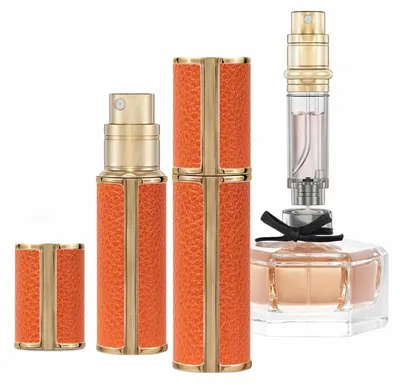 Produktbild von Parfum Zerstäuber für unterwegs 5ml nachfüllbar Orange Aluminiumlegierung