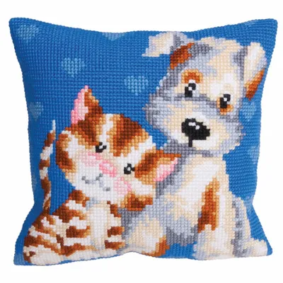 Produktbild von Kreuzstich-Set von CdA, Kissen "Freunde", 5110, 40x40 cm