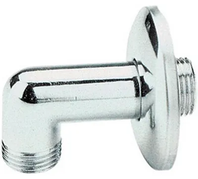 Zdjęcie produktu dla Kątownik do prysznica z różycą, chromowany, przyłącze 1/2" x 1/2"