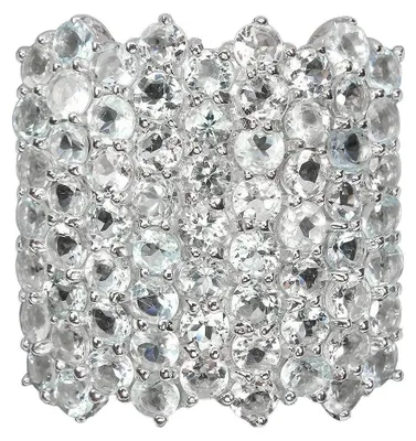 Produktbild von Ring aus 925er Silber mit Aquamarin, Ringgröße 17,5
