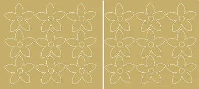 Immagine prodotto di Adesivi murali fiori, 18 pezzi, oro opaco