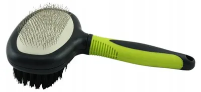 Image de Nobleza DOUBLE SLICKER BRUSH : Brosse à poils longs à double face pour animaux