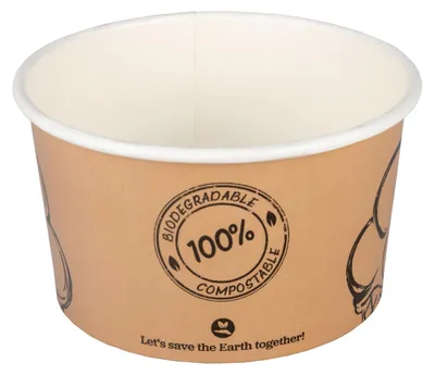 Produktbild von 50x Eisbecher aus Karton Pappbecher 200ml Ø9cm