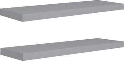 Immagine prodotto di Scaffali a Parete 2 pz Grigi 80x23,5x3,8 cm in MDF