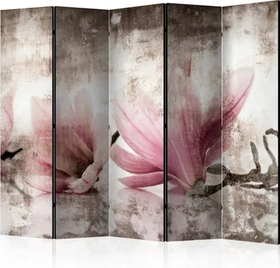 Produktbild von 5-teiliger Doppelseitiger Vlies Paravent - Historic Magnolias II 225x172 cm Blumen b-C-0731-z-c