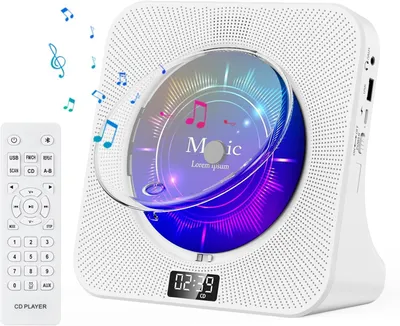 Produktbild von CD Player, Tragbarer CD-Player, Bluetooth Lautsprecher, CD-Musikplayer, FM-Radio, LED-Bildschirm, mit Fernbedienung