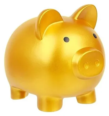 Image de Coffre à monnaie en or pour enfants - Idéal comme cadeau