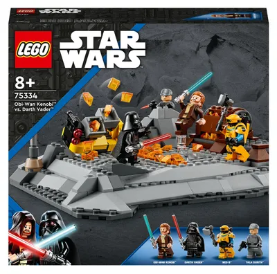 Immagine prodotto di LEGO 75334 Star Wars Obi-Wan Kenobi contro Darth Vader, playset con piattaforme da duello e minifigure, giocattolo costruibile per bambini dagli 8 anni in su