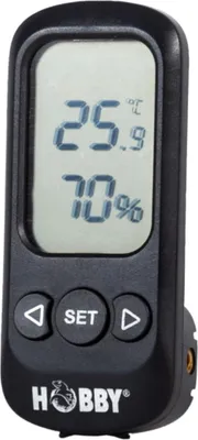 Produktbild von Hobby Terra Check, digitales Hygrometer / Thermometer mit Saugnapf