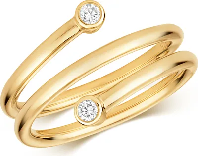 Produktbild von Funkelndes Feuer 9 Karat (375) Gold Damen - Diamant Wickelring Brillant-Schliff 0.10 Karat GH - SI3-I1, 57 (18.1); TRS34802RSP