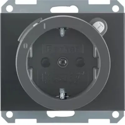 Immagine prodotto di Berker 47087006 Presa SCHUKO con interruttore differenziale, antracite opaco, Berker K.1