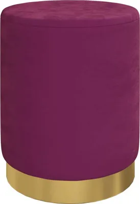 Produktbild von vidaXL Runder Aufbewahrungshocker Violett Samt 31 x 37 cm