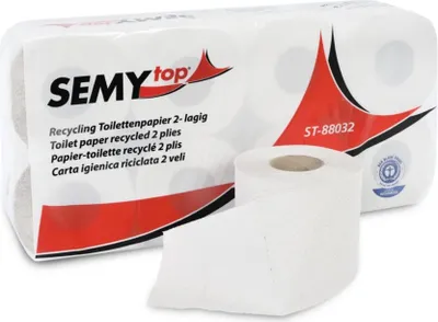 Produktbild von Toilettenpapier SEMYtop - 2 - lagig - Recycling - hellgrau - 128 Rollen