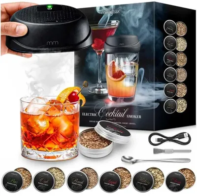 Obrázok produktu pre Elektrická súprava na údenie – Whisky Smoker s nástrojmi na prípravu nápojov napájanými cez USB
