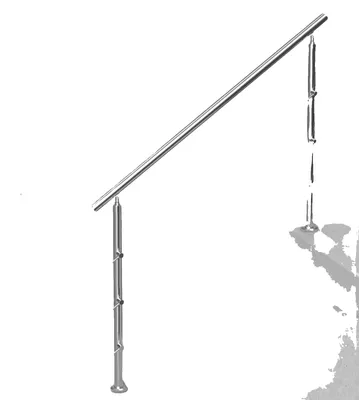 Produktbild von VEVOR 119,9 cm Handläufe für Außentreppen 2 Querstangen Treppe für Veranda Deck, Bodenstehend-g, 3 horizontale Stangen