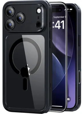 Produktbild von Esr Classic Hybrid Magsafe Set + gehärtetes Glas für Iphone 17 Pro Max - Transparent Schwarz