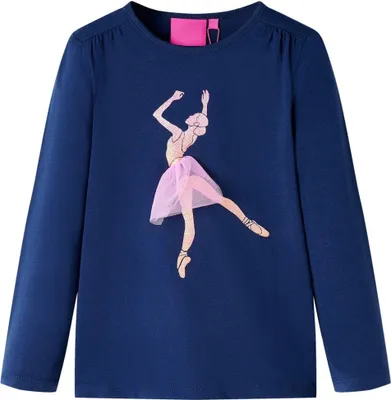 Produktbild von Kinder-Langarmshirt Marineblau 104