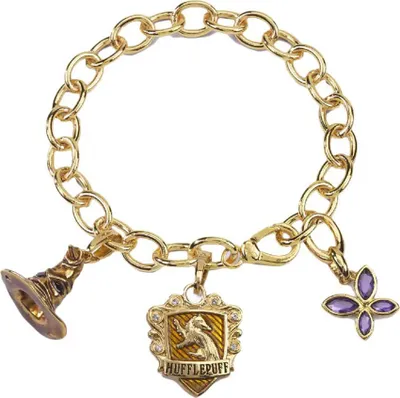 Produktbild von Noble Collection Harry Potter Lumos Hufflepuff Armband Golden  Golden One Size