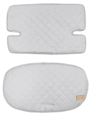 Image de roba réducteur de siège, coussin de chaise haute 'roba Style', 2 pièces, coussin pour chaise haute d'escalier, gris argenté
