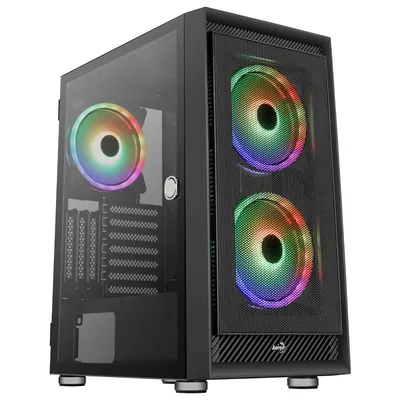 Zdjęcie produktu dla AeroCool Geh Midi Graphite black v3 MicroATX/ATX/MiniITX o.N
