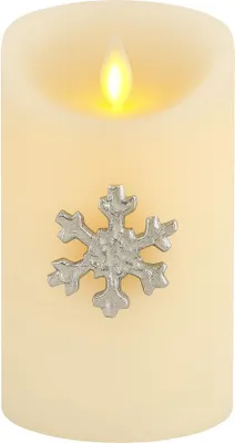 Produktbild von Marrakesch Kerzenstecker Silber 6x6cm | Candle Pins Stecker für Adventskranz, Stumpenkerzen & Kerzenhalter als Schneeflocke Deko Muster -E- | Weihnachtsdeko Adventsdeko Kerzenpin Pin zum Stecken
