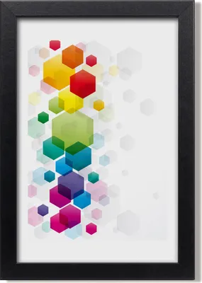 Produktbild von Bild 20x30 MDF-Rahmen, Wandkunst Bunte Würfel