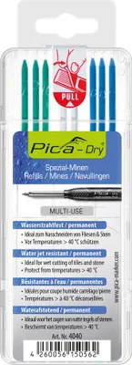 Produktbild von Minenset Pica-Dry 3x blau,2x weiß,3x grün wasserstrahlfest 8 Minen/Set