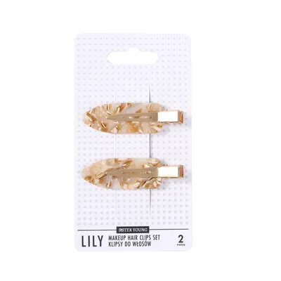 Produktbild von SISTER YOUNG LILY – Haarclips für Make-up und Hautpflege, 2er-Set, Milk Apricot
