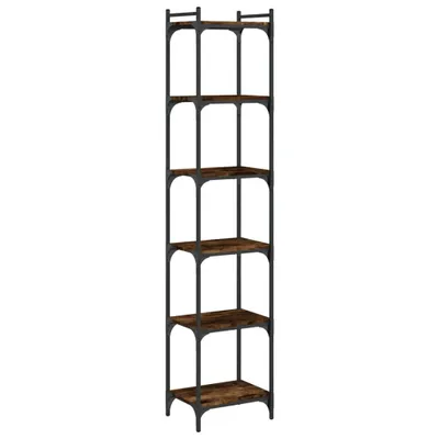 Immagine prodotto di Libreria a 6 Ripiani Rovere Fumo 40x30x188 cm Legno Multistrato