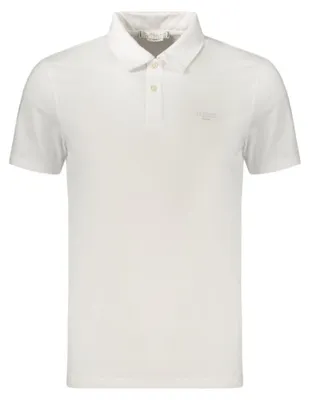 Produktbild von Herren Kurzarm-Polo Weiß aus Baumwolle - Slim Fit mit Logo-Prägedruck
