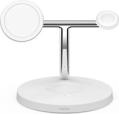 Immagine prodotto di Belkin | Pro MagSafe 3in1 Supporto di ricarica wireless + adattatore CA | CARICA AUMENTATA